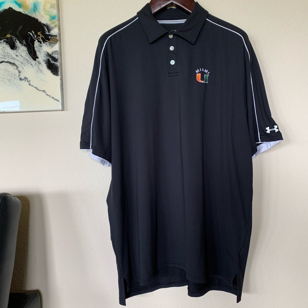 NWOT Under Armour Miami Hurricanes Men’s Polo
